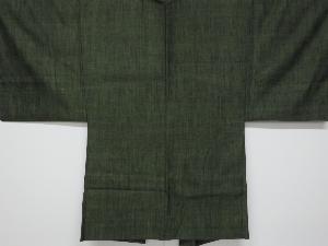 リサイクル　手織り真綿紬男物羽織(キングサイズ)